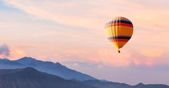 Sky with hot air balloon